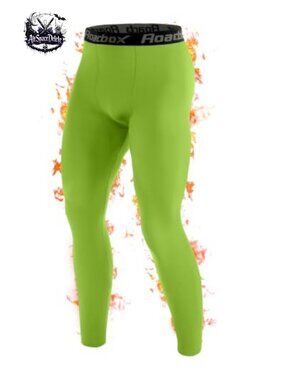 Men's Thermal Compression Pants Fleece Lined Base Layer Leggings